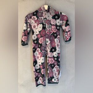 Kickee Pants bamboo organic cotton hooded Sherpa coverall Hellebores 12-18 mos